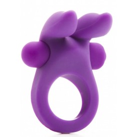 Фиолетовое эрекционное виброкольцо Rabbit Cockring