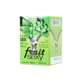 Массажное масло FRUIT SEXY Mint с ароматом мяты и разогревающим эффектом - 40 мл.